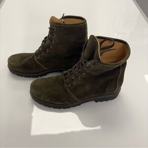 Dirndl + Bua Olive Green Suede Haferlschuhe Traditional Bavarian/Austrian Boots